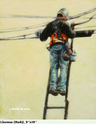 Lineman (Study), 8”x10”